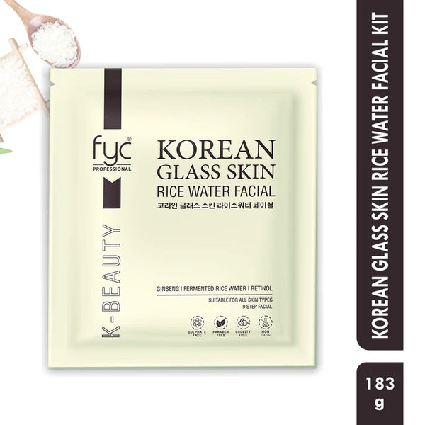 FYC Professional Korean Glass Skin Rice Water Facial Kit For Hydrated & Radiant Skin 183g