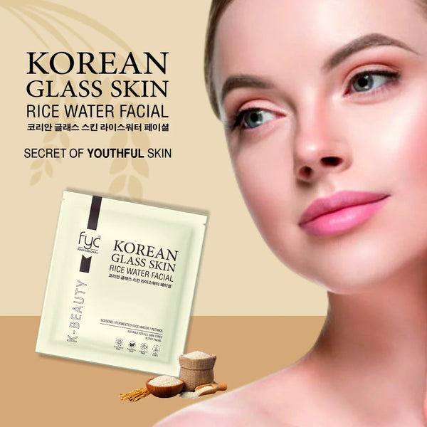 FYC Professional Korean Glass Skin Rice Water Facial Kit For Hydrated & Radiant Skin 183g
