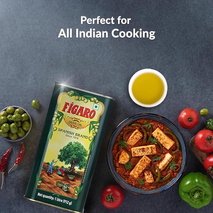 Figaro Pure Olive Oil 200ml Tin | Multi-Purpose Cooking Olive Oil