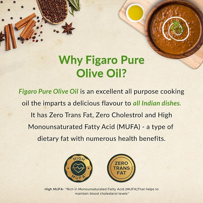 Figaro Pure Olive Oil 200ml Tin | Multi-Purpose Cooking Olive Oil