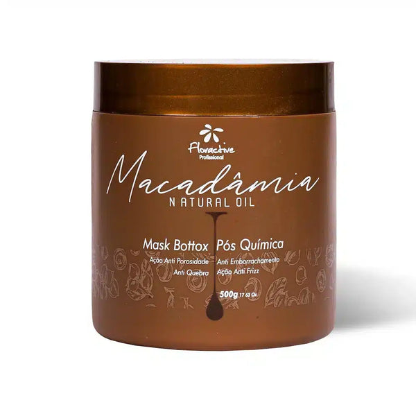 Floractive Profissional W One Macadamia Natural Oil Mask Botox 500g | Hair Reconstructor & Chemical Damage Repair Treatment