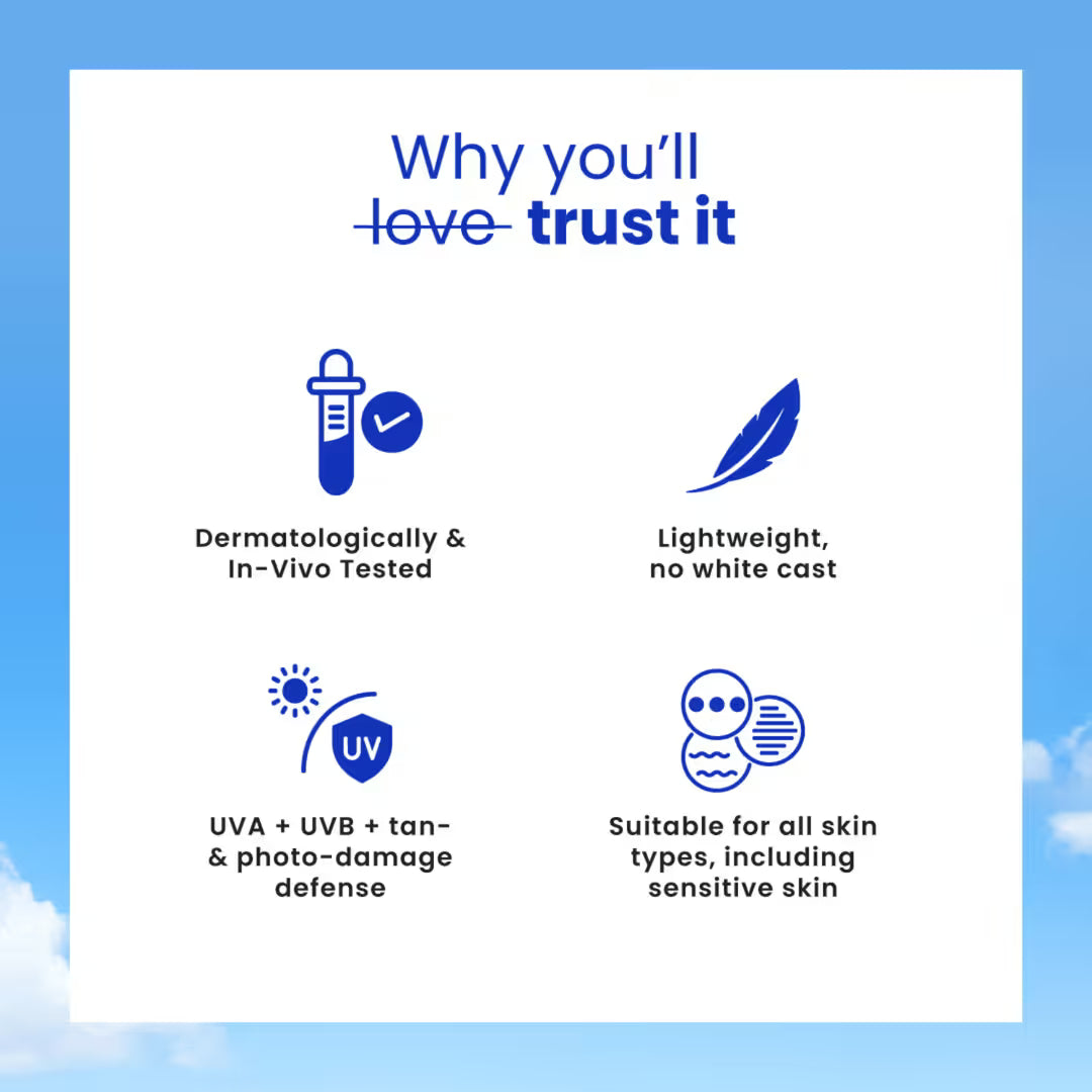 Foxtale Glow Sunscreen SPF 50 PA++++ with Vitamin C & Niacinamide 50ml