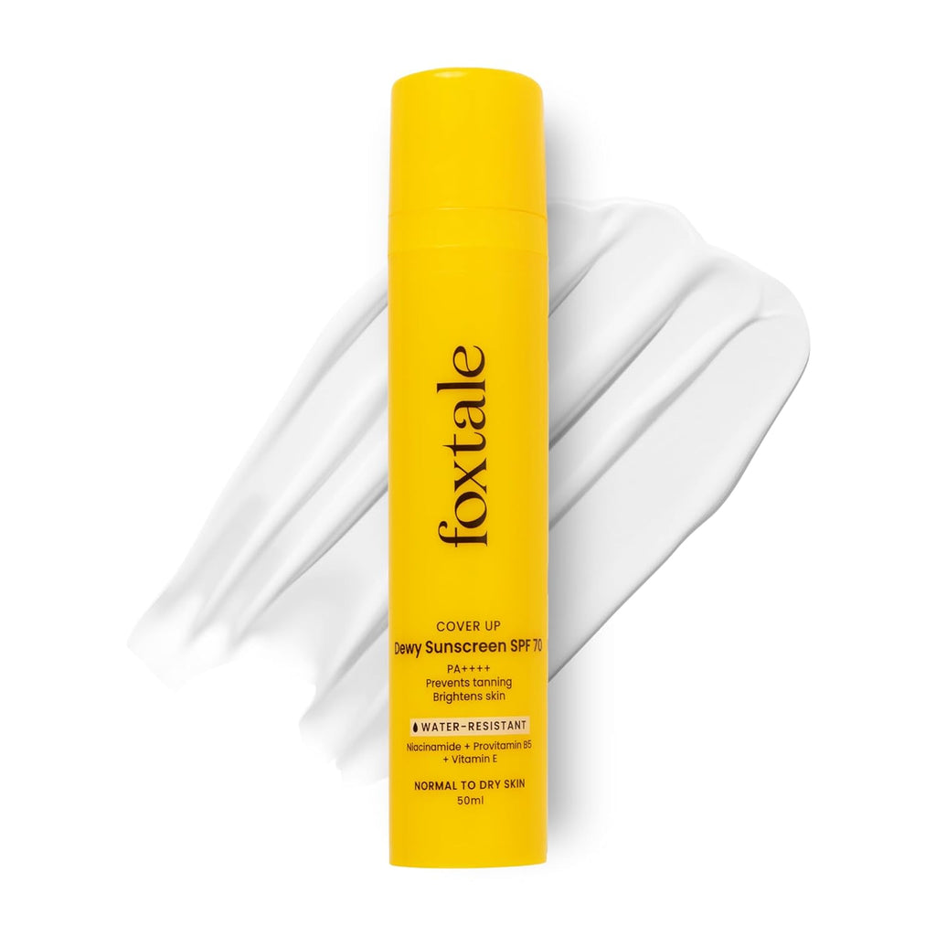 Foxtale SPF 70 PA++++ Mattifying Sunscreen with Niacinamide, Provitamin B5 & Vitamin E 50ml