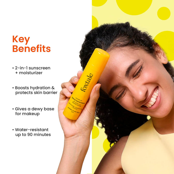 Foxtale SPF 70 PA++++ Mattifying Sunscreen with Niacinamide, Provitamin B5 & Vitamin E 50ml