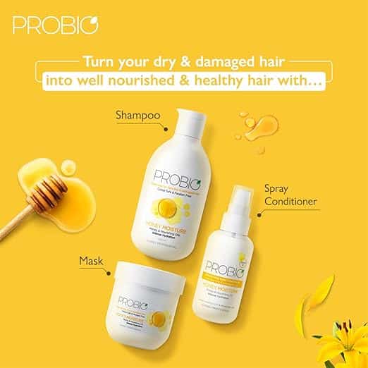 Godrej Professional Probio Honey Moisture Shampoo For Dry, Damaged & Frizzy Hair 250ml
