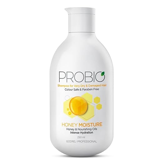 Godrej Professional Probio Honey Moisture Shampoo For Dry, Damaged & Frizzy Hair 250ml