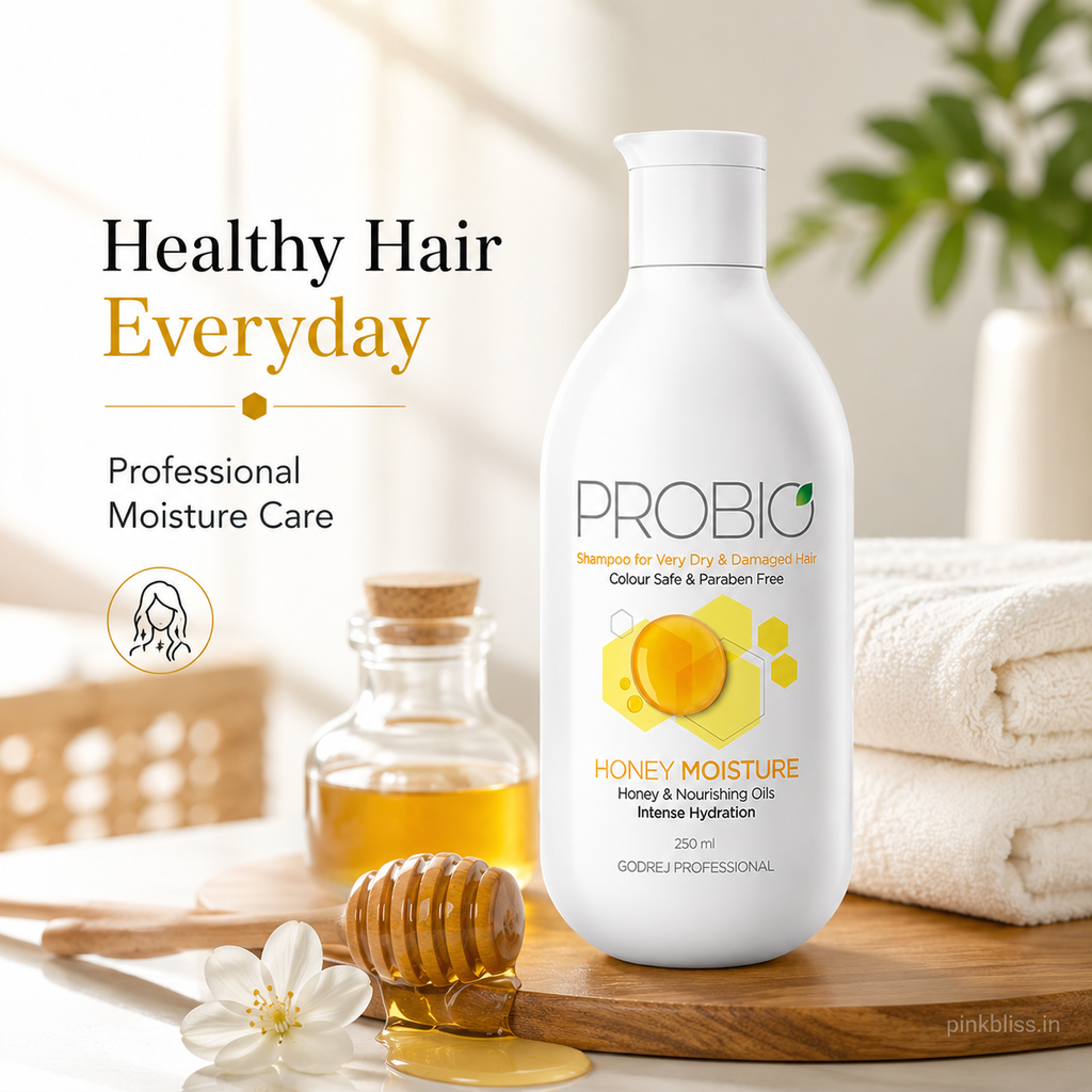 Godrej Professional Probio Honey Moisture Shampoo For Dry, Damaged & Frizzy Hair 250ml