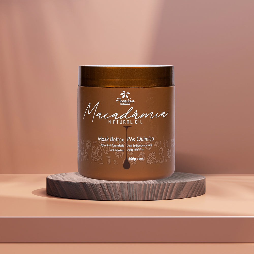 Floractive Profissional W One Macadamia Natural Oil Mask Botox 500g | Hair Reconstructor & Chemical Damage Repair Treatment