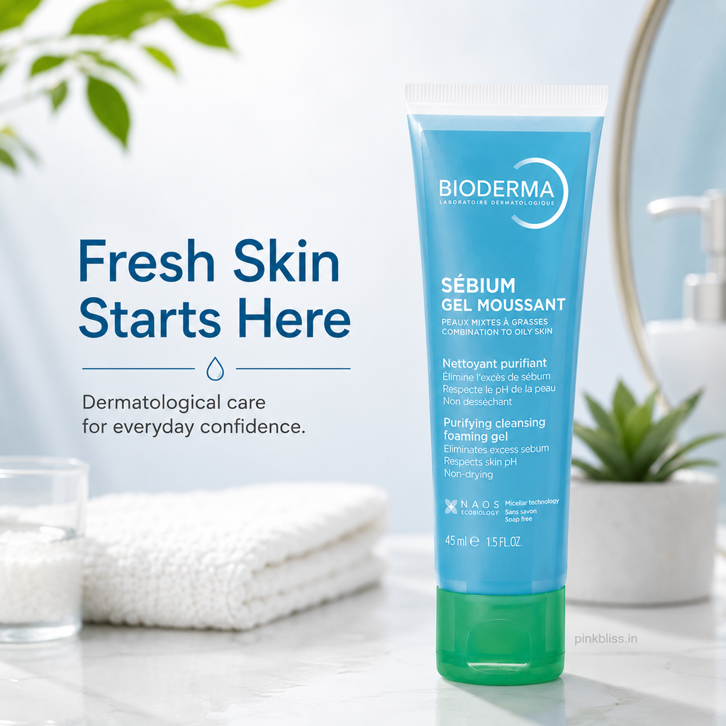 Bioderma Sebium Gel Moussant Purifying Foaming Cleanser For Oily, Combination & Acne-Prone Skin 45ml