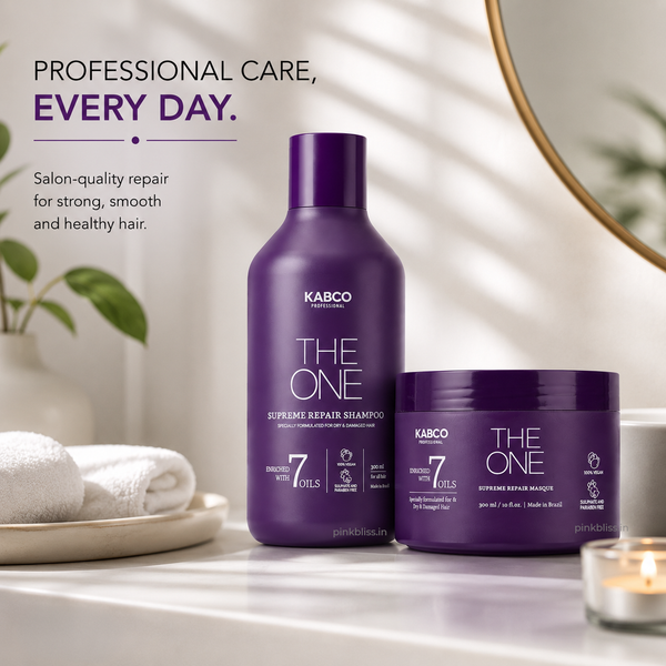 KABCO Professional The One Supreme Repair Shampoo & Masque Hair Repair Combo For Dry, Damaged & Frizzy Hair 300ml Each