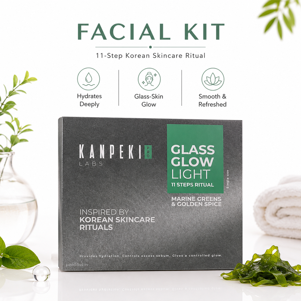 Kanpeki Labs Pro Glass Glow 11 Step Korean Skincare Facial Kit For Hydrated & Radiant Glass Skin