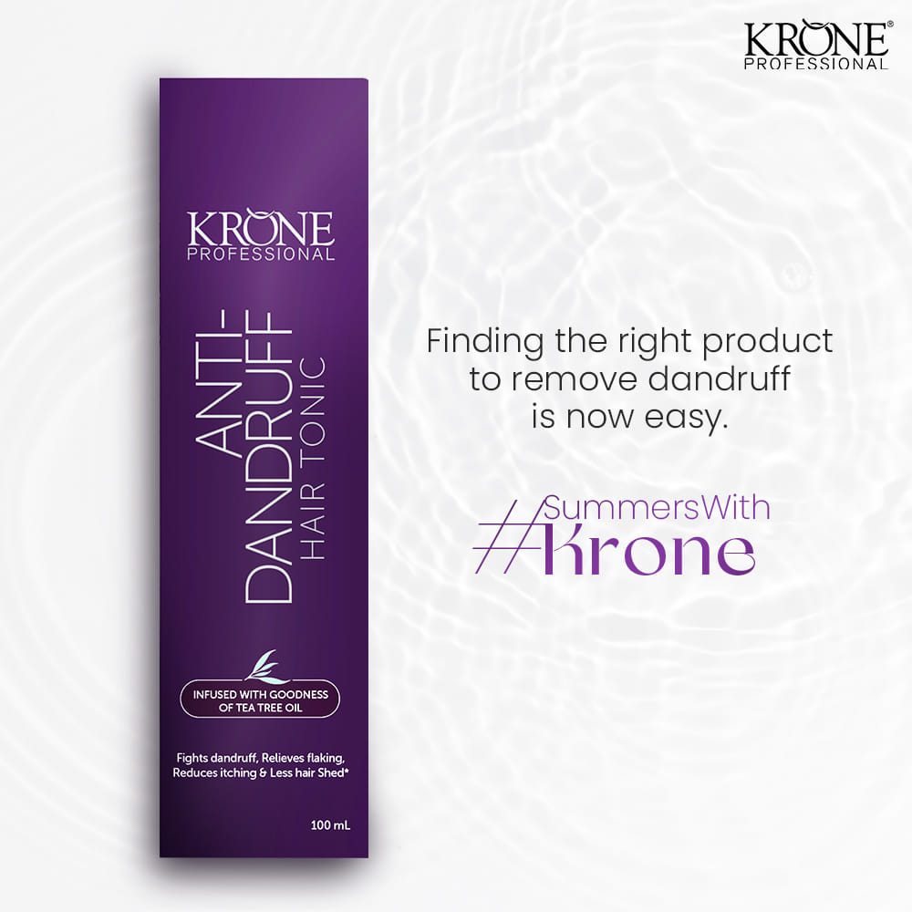 Krone Professional Anti Dandruff Hair Tonic For Flake-Free & Healthy Scalp 100ml