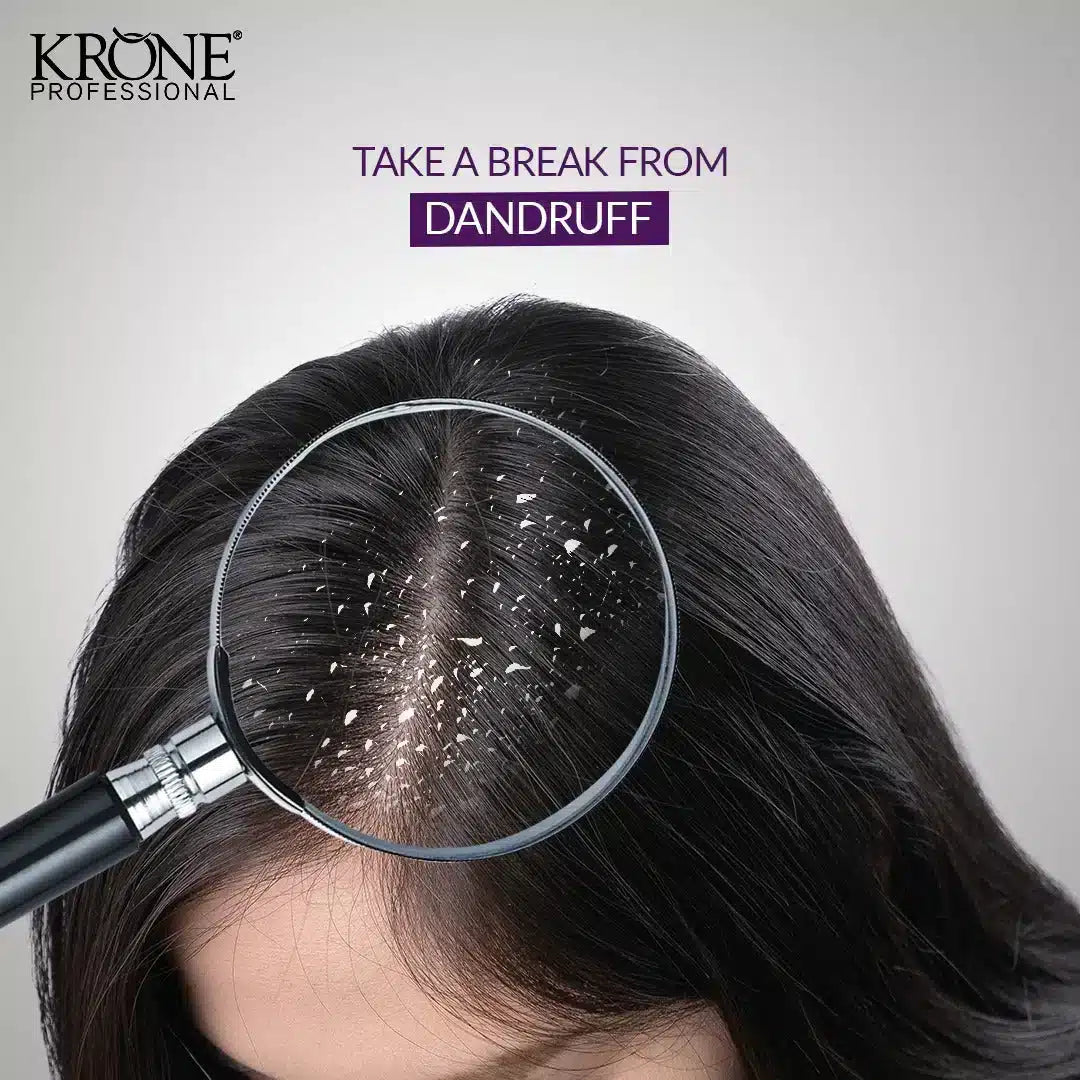 Krone Professional Prime Luxe Dandruff Control Hair Cleanser With Zinc Pyrithione & Tea Tree Oil For Flake-Free Scalp 1000ml