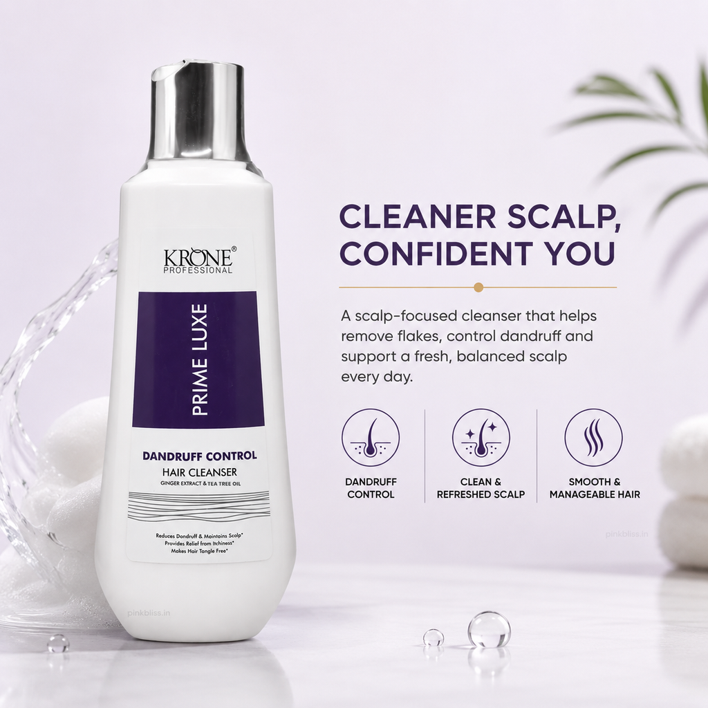 Krone Professional Prime Luxe Dandruff Control Hair Cleanser For Flake-Free Scalp 200ml