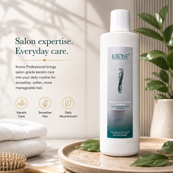 Krone Professional Proboto-X Sulphate-Free Keratin Hair Cleanser For Dry, Damaged & Frizz-Prone Hair 250ml
