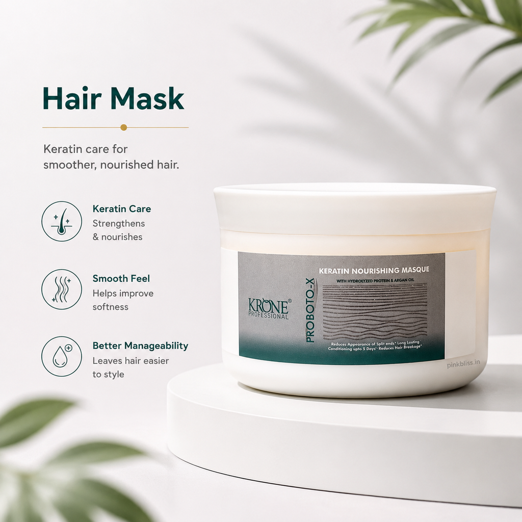 Krone Professional Proboto-X Keratin Nourishing Hair Masque For Dry, Damaged & Frizzy Hair 200ml