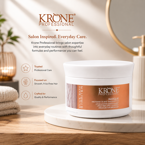 Krone Professional Shine Bond Straightening Hair Masque For Smooth, Frizz-Free Hair 200ml