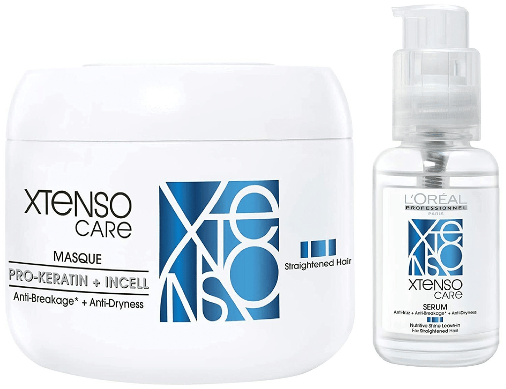 L'Oréal Professionnel Xtenso Care Masque 196g & Leave-In Serum 50ml Duo for Straightened Hair