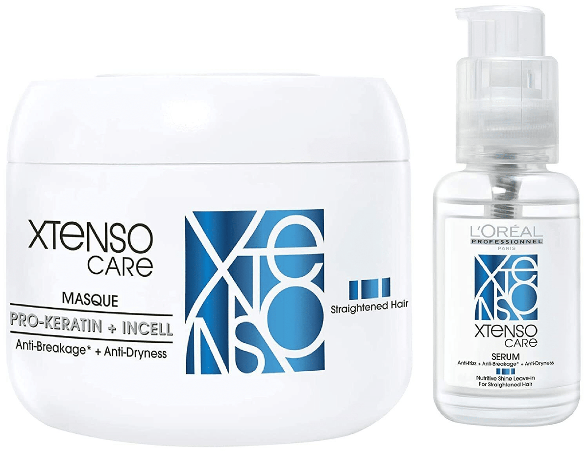 L'Oréal Professionnel Xtenso Care Masque 196g & Leave-In Serum 50ml Duo for Straightened Hair