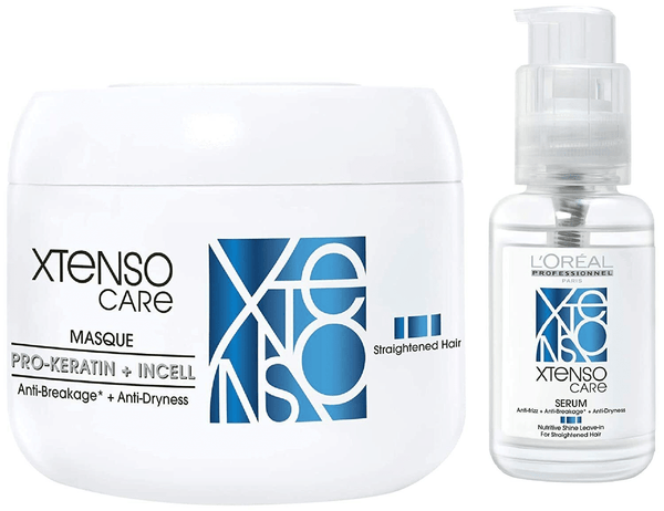 L'Oréal Professionnel Xtenso Care Masque 196g & Leave-In Serum 50ml Duo for Straightened Hair