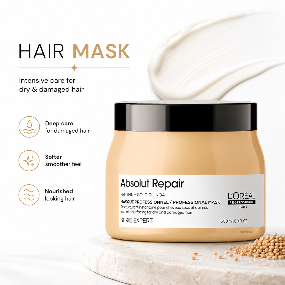 L'Oréal Professionnel Absolut Repair Hair Mask for Dry & Damaged Hair 500ml