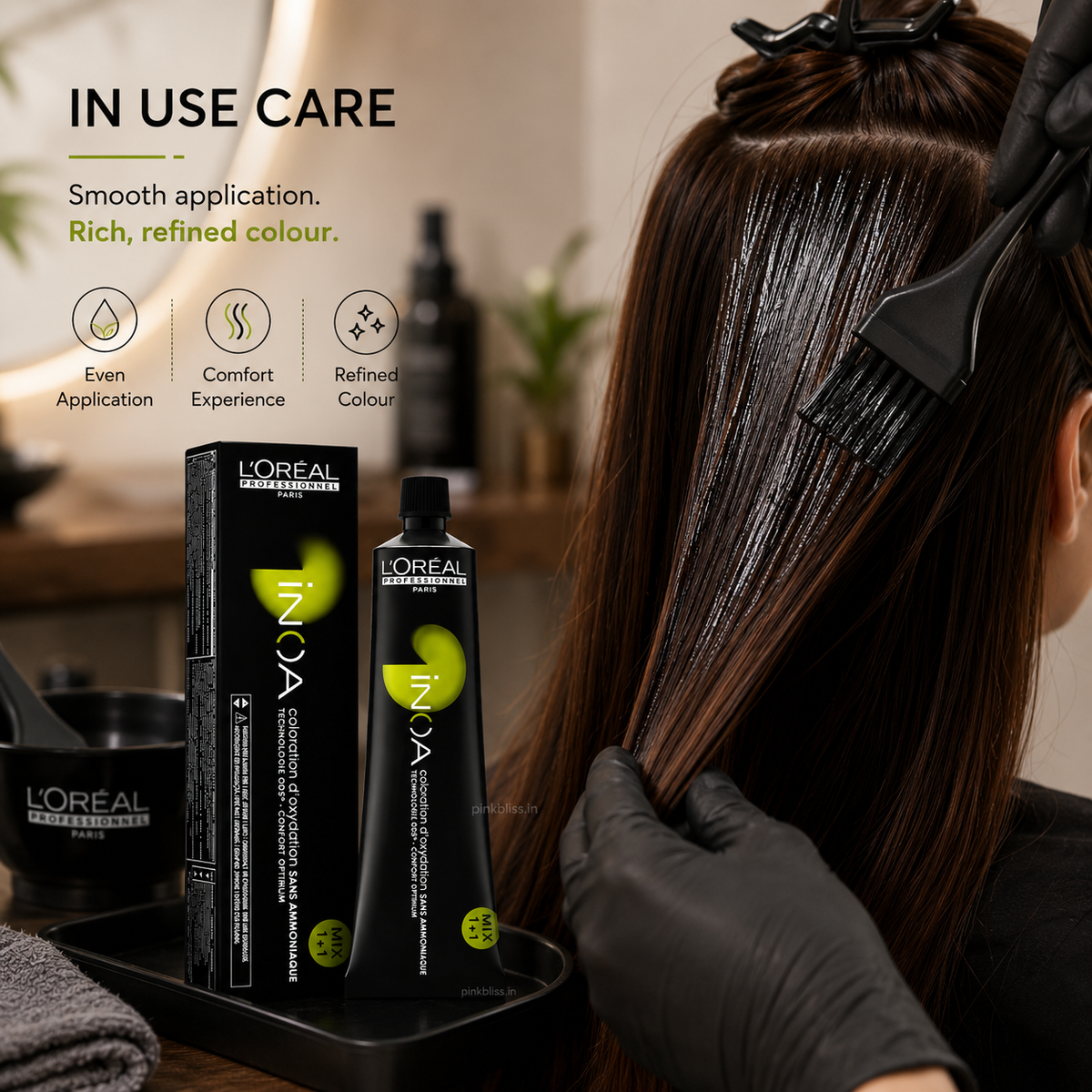 L'Oréal Professionnel INOA 4.15 Mahogany Ash Brown Ammonia-Free Permanent Hair Colour 60g