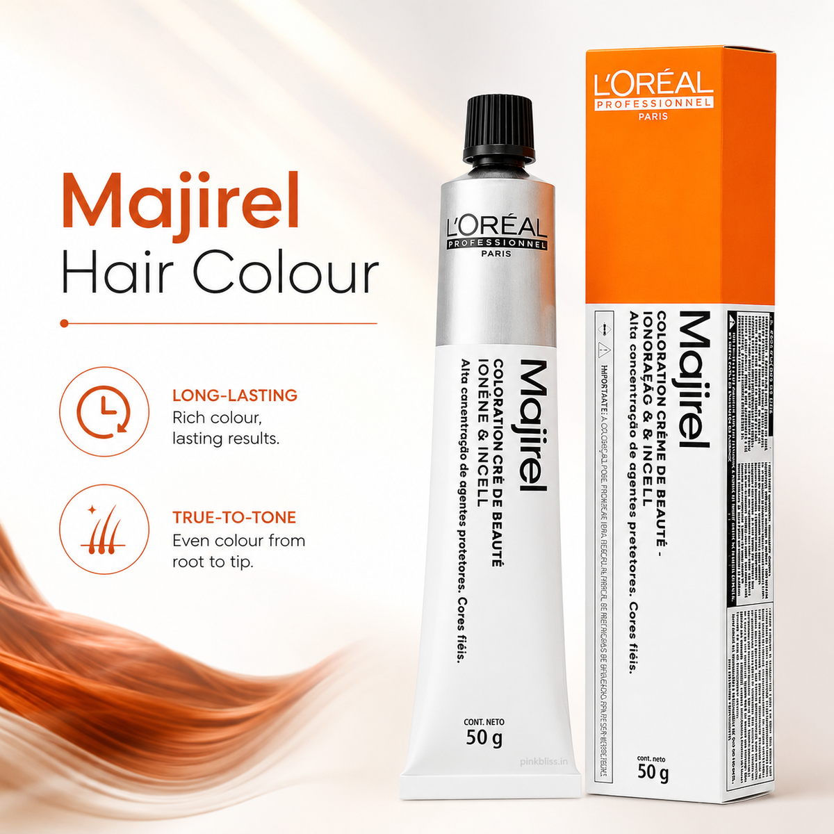 L'Oréal Professionnel Majirel 7.4 Copper Blonde Hair Colour 50g