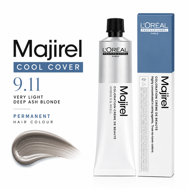 L'Oréal Professionnel Majirel Cool Cover 9.11 Very Light Deep Ash Blonde Hair Colour
