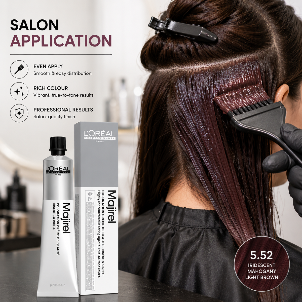 L'Oréal Professionnel Majirel 5.52 Iridescent Mahogany Light Brown Permanent Hair Colour