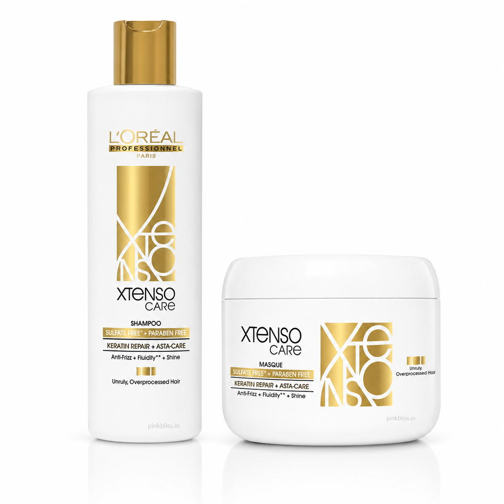L'Oréal Professionnel Xtenso Care Gold Sulfate-Free Shampoo 250ml & Masque 196g Combo