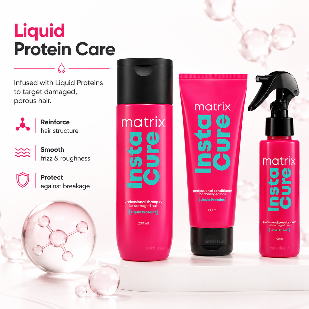 Matrix InstaCure Liquid Protein Shampoo Conditioner & Porosity Spray Trio