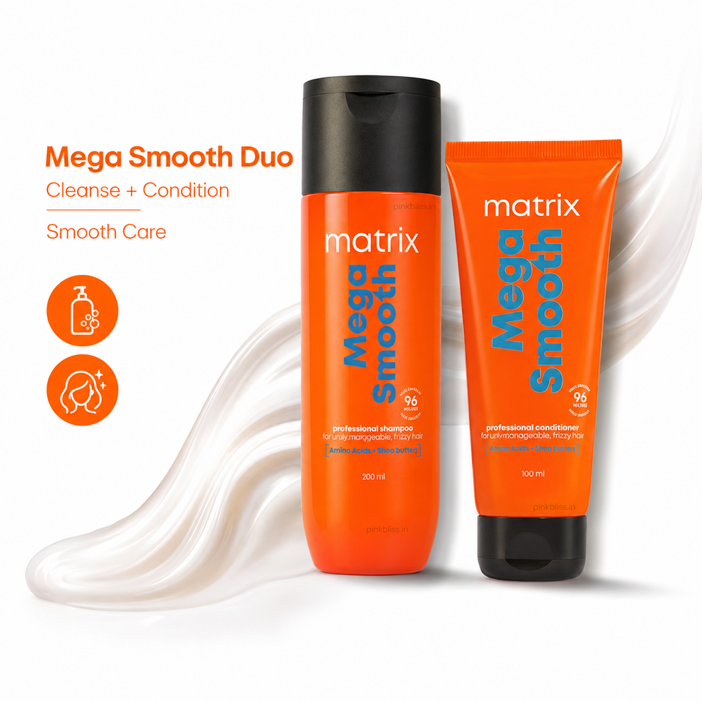 Matrix Mega Smooth Shampoo 200ml & Conditioner 100ml Combo