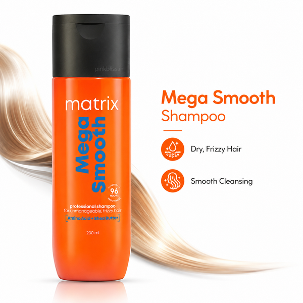 Matrix Mega Smooth Shampoo for Frizzy, Dry & Unmanageable Hair 200ml