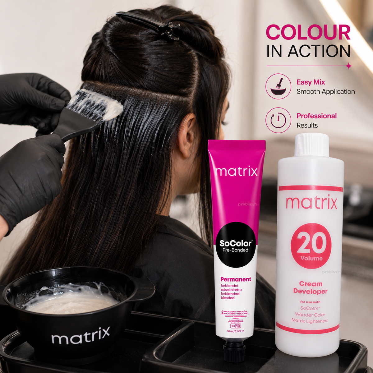 Matrix SoColor 2.0 2NN Black Hair Color & 20 Vol Developer Combo