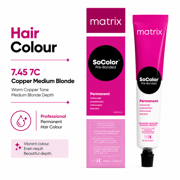 Matrix SoColor 7.45 7C Copper Medium Blonde Permanent Hair Color