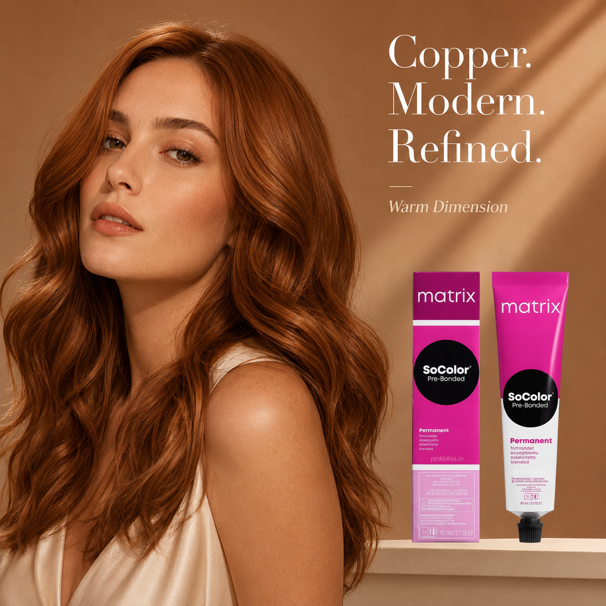 Matrix SoColor 7.45 7C Copper Medium Blonde Permanent Hair Color