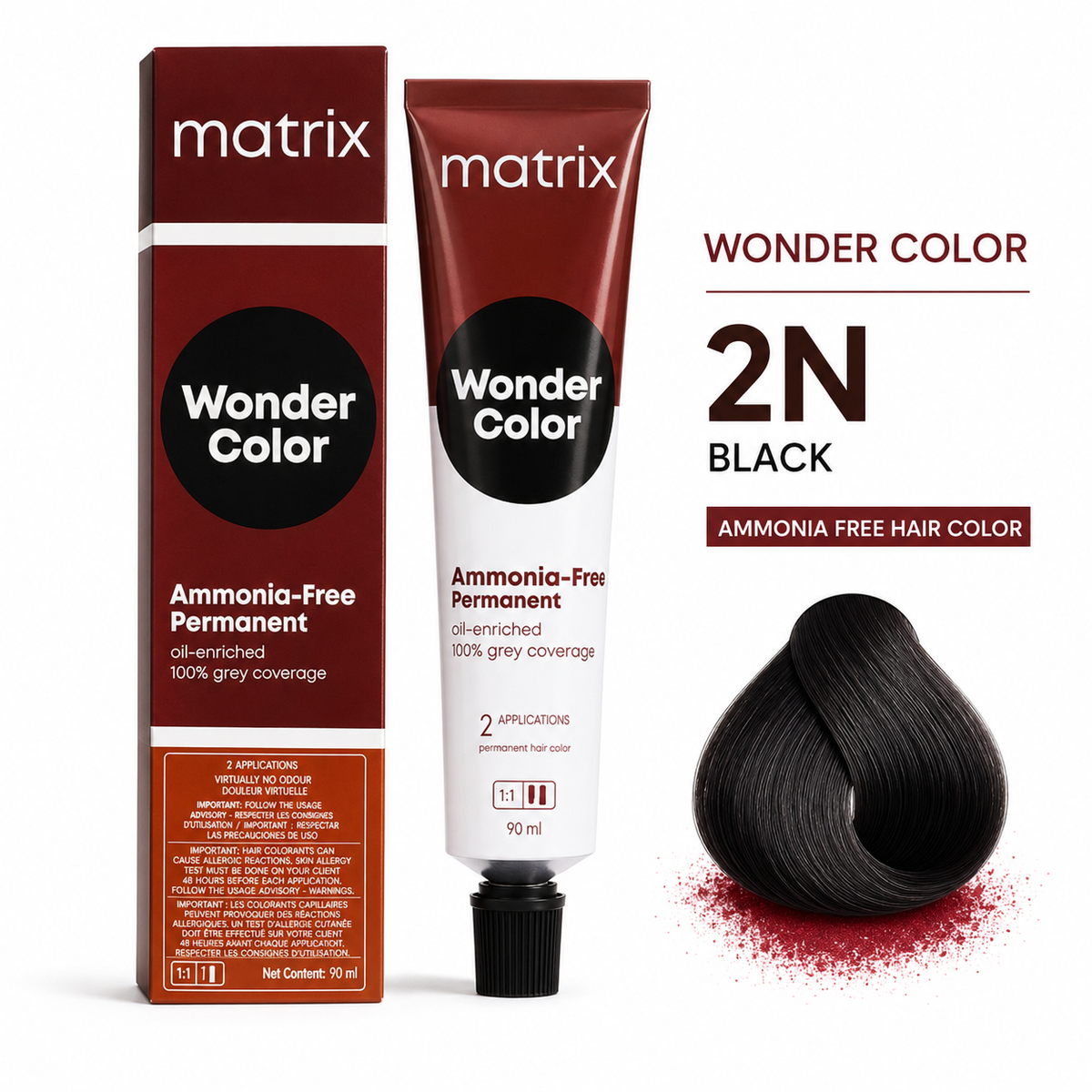Matrix Wonder Color Ammonia Free 2N Black Hair Color
