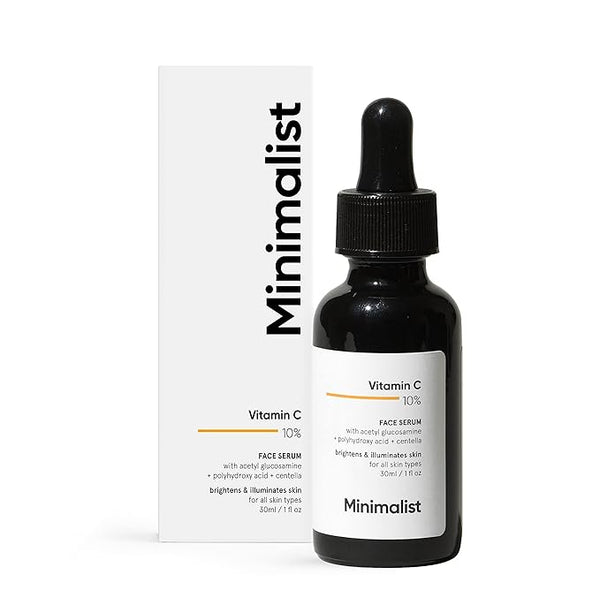Minimalist 10% Vitamin C Face Serum for Brightening & Glowing Skin 30ml