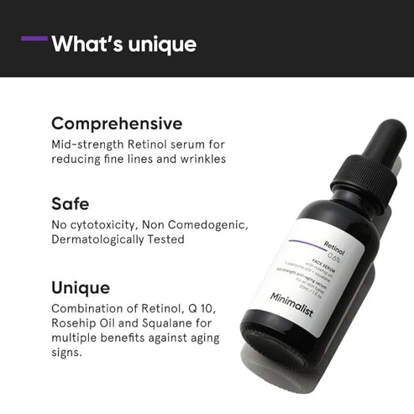 Minimalist Retinol 0.6% Anti-Aging Face Serum 30ml