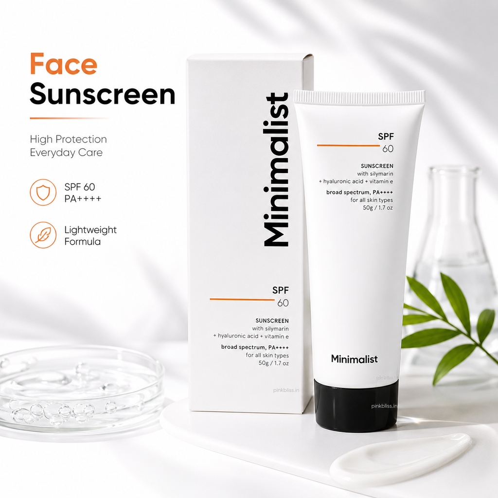 Minimalist SPF 60 PA++++ Broad Spectrum Sunscreen with Silymarin 50g