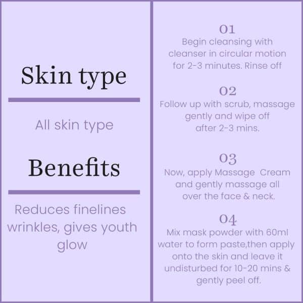 O3+ Skin Solutions Anti Ageing Facial Kit with Peel Off Mask 45g
