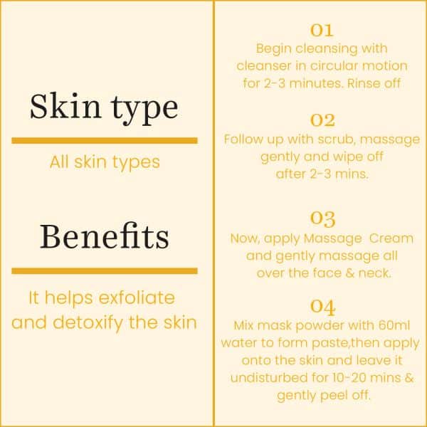 O3+ Skin Solutions Gold Infusion Peel Off Facial Kit 45g