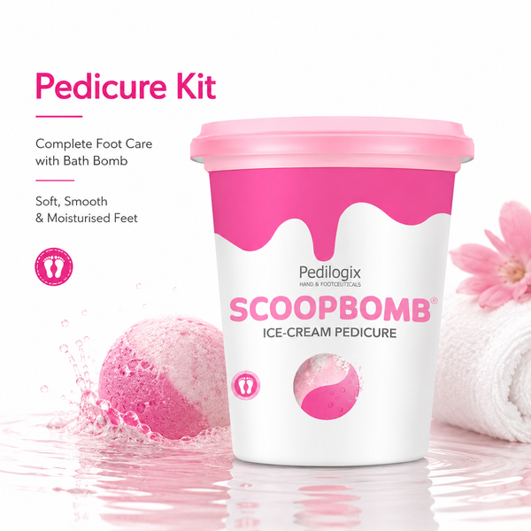 O3+ Pedilogix Scoop Bomb Pedicure Kit with Bath Bomb for Soft & Moisturised Feet 100g