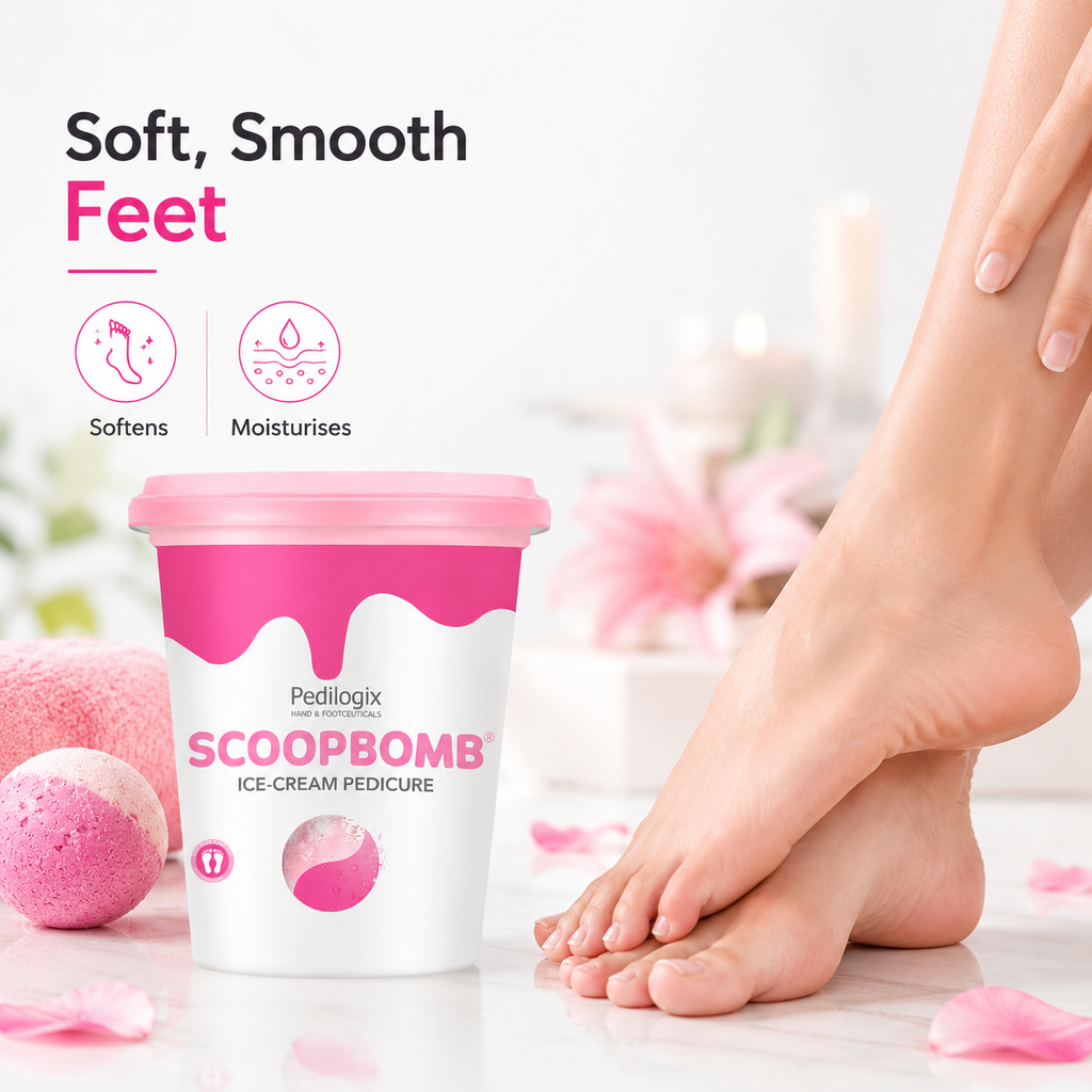 O3+ Pedilogix Scoop Bomb Pedicure Kit with Bath Bomb for Soft & Moisturised Feet 100g