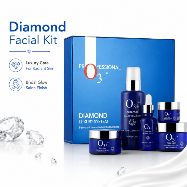 O3+ Professional Diamond Luxury System Facial Kit for Bridal Makeup & Ultra Glow Treatments 1kg