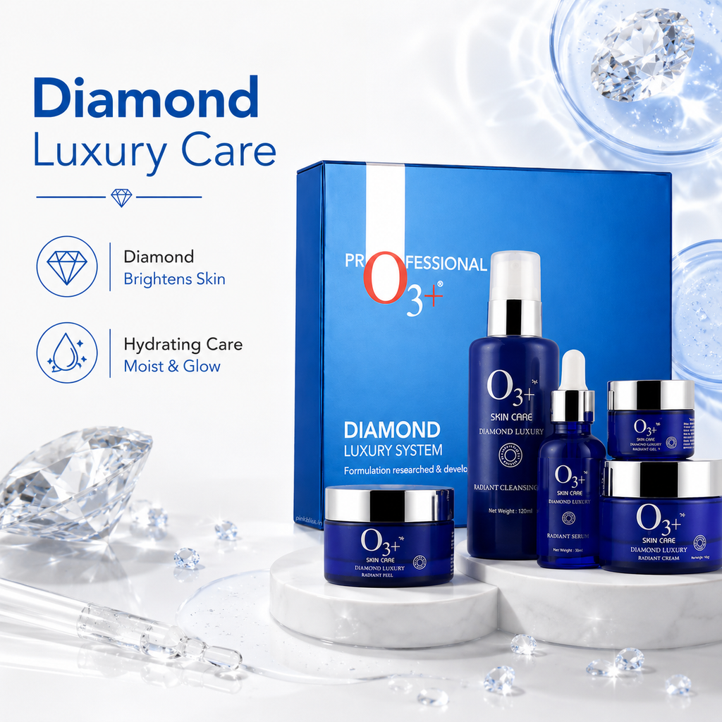 O3+ Professional Diamond Luxury System Facial Kit for Bridal Makeup & Ultra Glow Treatments 1kg