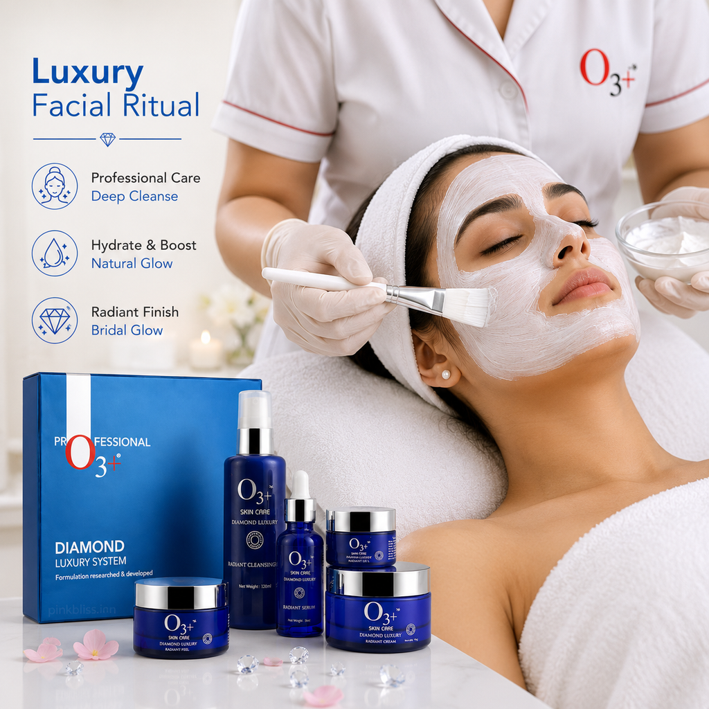 O3+ Professional Diamond Luxury System Facial Kit for Bridal Makeup & Ultra Glow Treatments 1kg