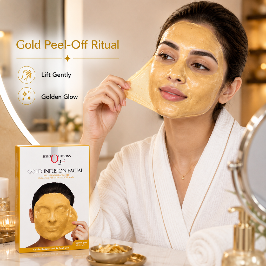 O3+ Skin Solutions Gold Infusion Peel Off Facial Kit 45g