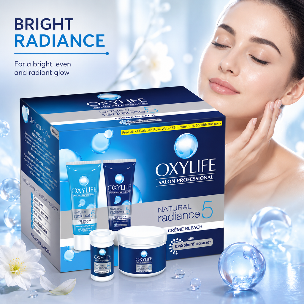 Oxylife Salon Professional Natural Radiance 5 Crème Bleach with Oxysphere Technology 310g