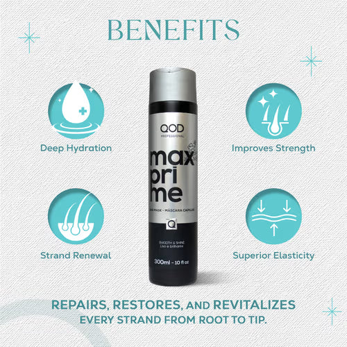 QOD Professional Max Prime After Treatment Hair Mask 300ml | Sulphate Free